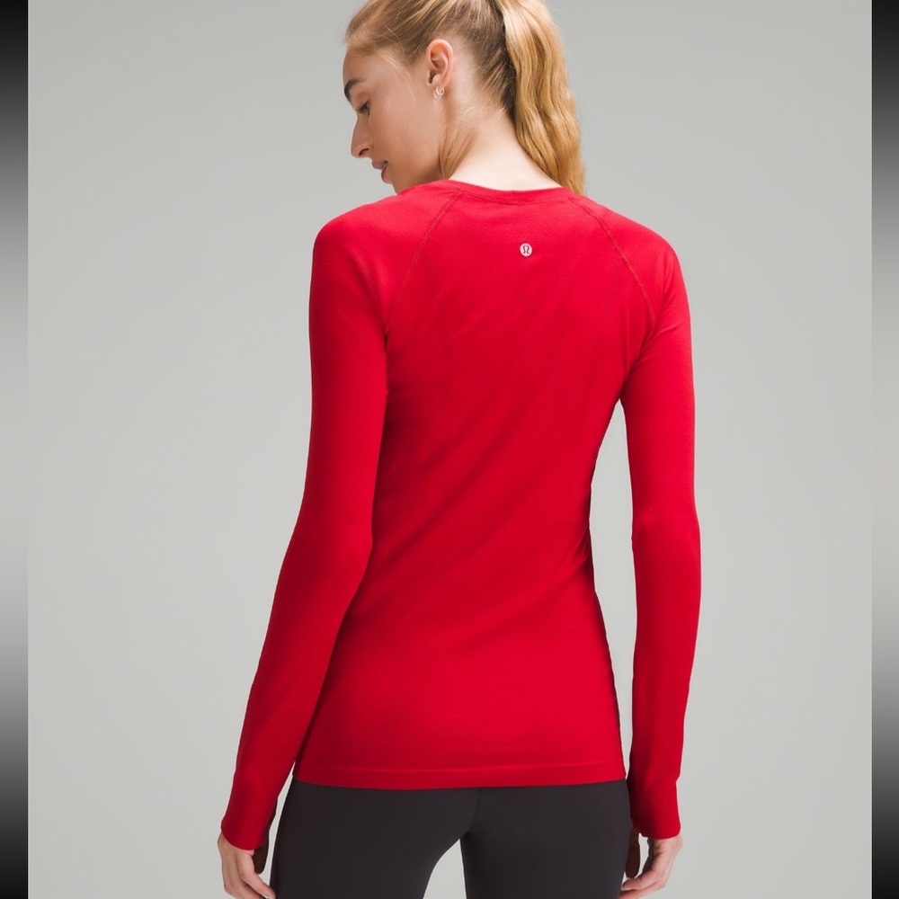Lululemon Swiftly Tech Long Sleeve Shirt Dark Red Size 6 - Picture 7 of 8